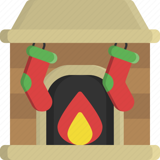 Chimney, christmas, fireplace, house, socks, warm, winter icon - Download on Iconfinder
