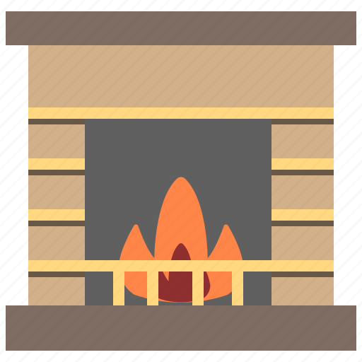 Christmas, decoration, fire, fireplace, flame, interior, light icon - Download on Iconfinder