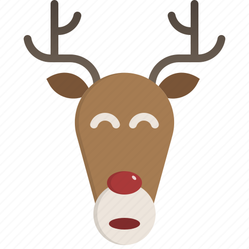 Animal, avatar, christmas, deer, face, reindeer, xmas icon - Download on Iconfinder