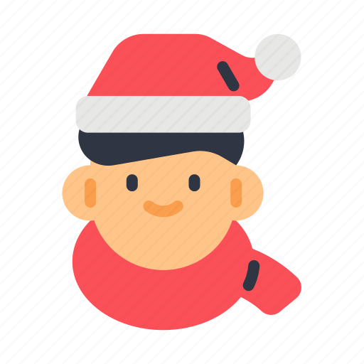Boy, christmas, xmas, holiday, santa, hat, scarf icon - Download on Iconfinder