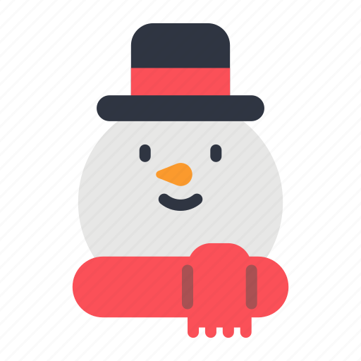 Snowman, christmas, xmas, holiday, hat, scarf, face icon - Download on Iconfinder