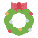 wreath, garland, deoration, christmas, winter, merry, party, xmas