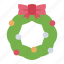 wreath, garland, deoration, christmas, winter, merry, party, xmas 