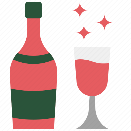 Christmas, champagne, drink, celebration, alcohol, party icon - Download on Iconfinder