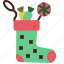 christmas, sock, decoration, xmas, winter, gift 
