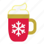 christmas, holiday, hot drink, mug, snowflake, winter, xmas 