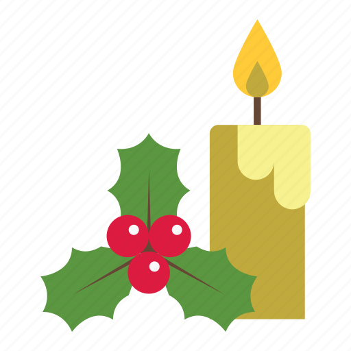 Candle, christmas, christmas candle, decoration, holiday, mistletoe, xmas icon - Download on Iconfinder