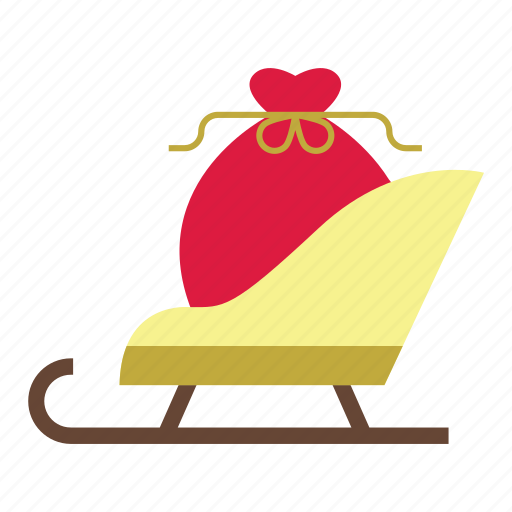 Christmas, gift bag, holiday, santa claus, sled, snow sled, xmas icon - Download on Iconfinder