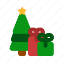 aesthetic, christmas, tree, gift