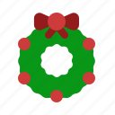 decoration, christmas, ribbon, wreath