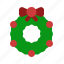 decoration, christmas, ribbon, wreath 