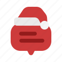 message, christmas, hat, chat