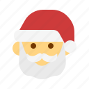 santa, christmas, hat, beard