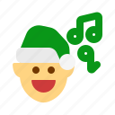singing, christmas, santa, elf