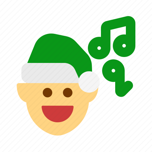 Singing, christmas, santa, elf icon - Download on Iconfinder