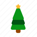 tree, christmas, star