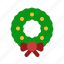 wreath, christmas, decoration, ribbon 