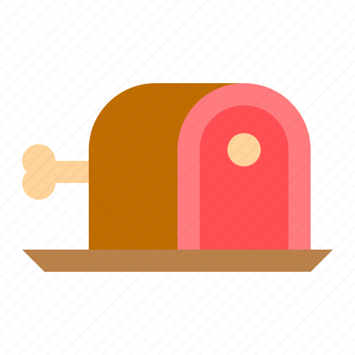 Christmas, food, gastronomy, ham, meat, xmas icon - Download on Iconfinder