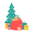 christmas, tree, gifts, holiday, presents, christmas eve, festive, celebration 