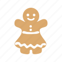 gingerbread, women, girl, cookie, christmas
