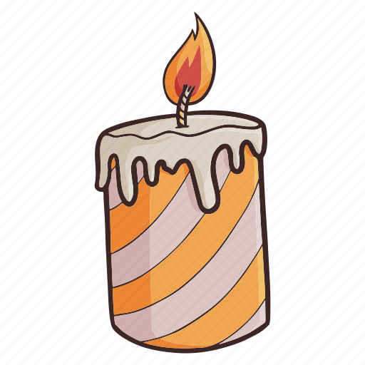 Candle, doodle, sketch, drawing, christmas, xmas, decoration icon - Download on Iconfinder