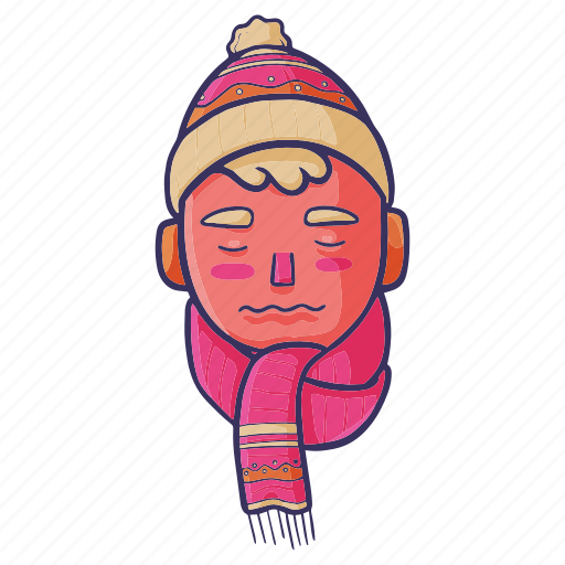 Cold, boy, doodle, sketch, drawing, christmas, xmas icon - Download on Iconfinder