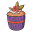 cupcake, muffin, bakery, dessert, doodle, sketch, drawing, christmas, xmas 