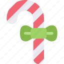 bow, candy, cane, ribbon, sweets