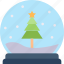 christmas, decor, decoration, snowglobe, tree 