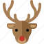 christmas, deer, horn, moose, red nose, reindeer, rudolph 