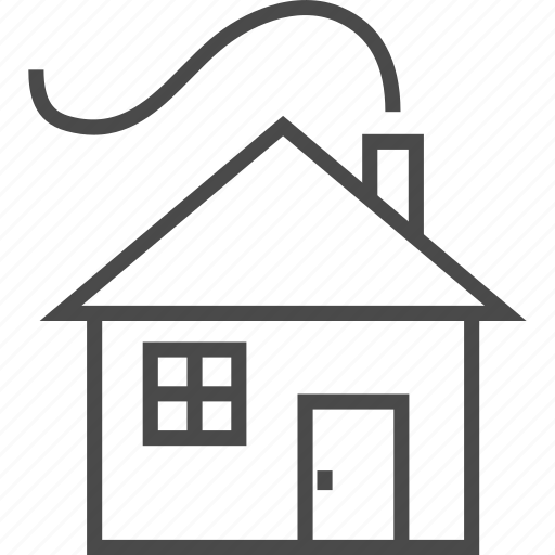Building, estate, home, house, real, smoke, winter icon - Download on Iconfinder