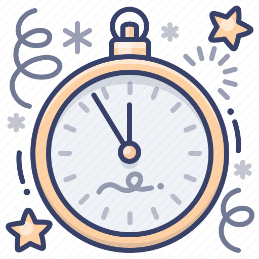 Clock, midnight, new, year icon - Download on Iconfinder
