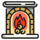 fire, fireplace, home, household, living, room, winter