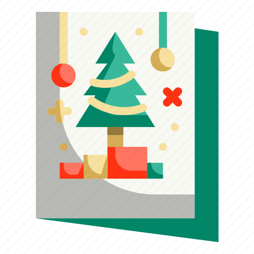 Card, christmas, greeting, letter, postcard, tree icon - Download on Iconfinder