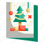 card, christmas, greeting, letter, postcard, tree 