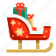 christmas, claus, gifts, santa, sledge, sleigh, winter 