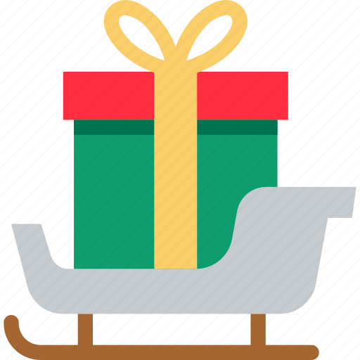 Christmas, holiday, reindeer, santa claus, sled, snow, winter icon - Download on Iconfinder