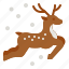 deer, animal, winter, christmas, reindeer 
