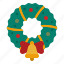 adornment, ornament, wreath, decoration, christmas 