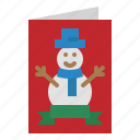 card, xmas, snowman, christmas, greeting