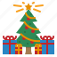 pine, christmas, tree, park, giftbox 