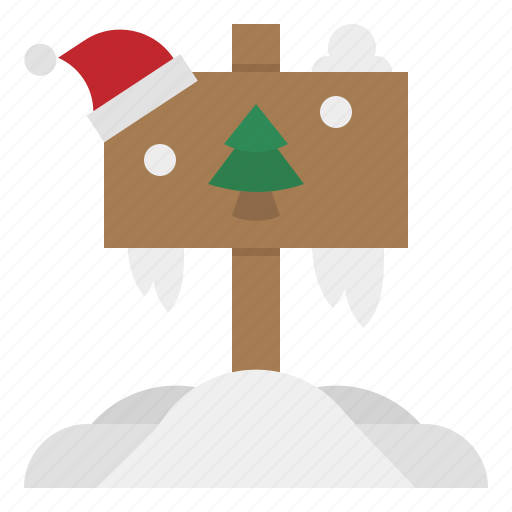Post, sign, snow, santa, christmas icon - Download on Iconfinder