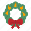 wreath, christmas, ribbon, celebration, xmas 