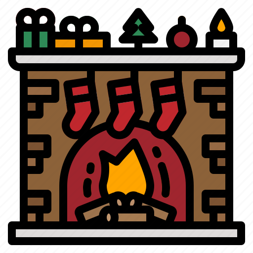 Fireplace, futnture, warm, chimney, winter icon - Download on Iconfinder