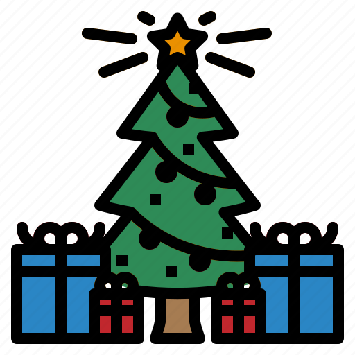 Pine, christmas, tree, park, giftbox icon - Download on Iconfinder