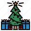 pine, christmas, tree, park, giftbox 