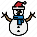 snowman, cold, snow, winter, christmas