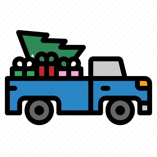 Truck, christmas, xmas, pine, car icon - Download on Iconfinder