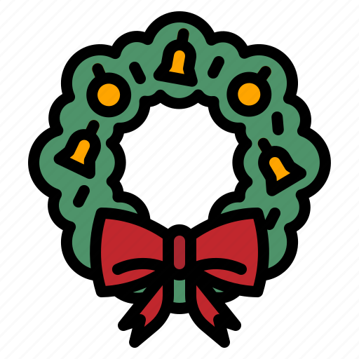 Wreath, christmas, ribbon, celebration, xmas icon - Download on Iconfinder