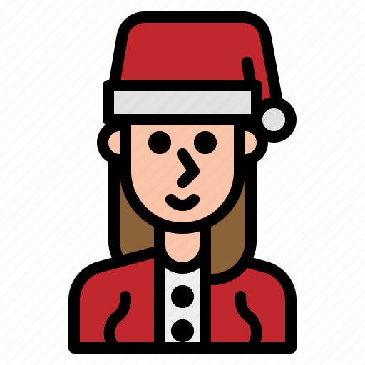 Xmas, christmas, woman, santa, avatar icon - Download on Iconfinder
